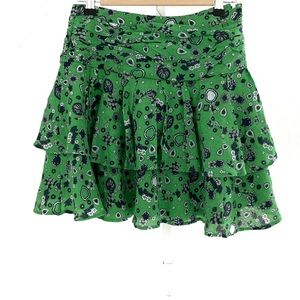 & Other Stories Green Printed Mini Skirt
